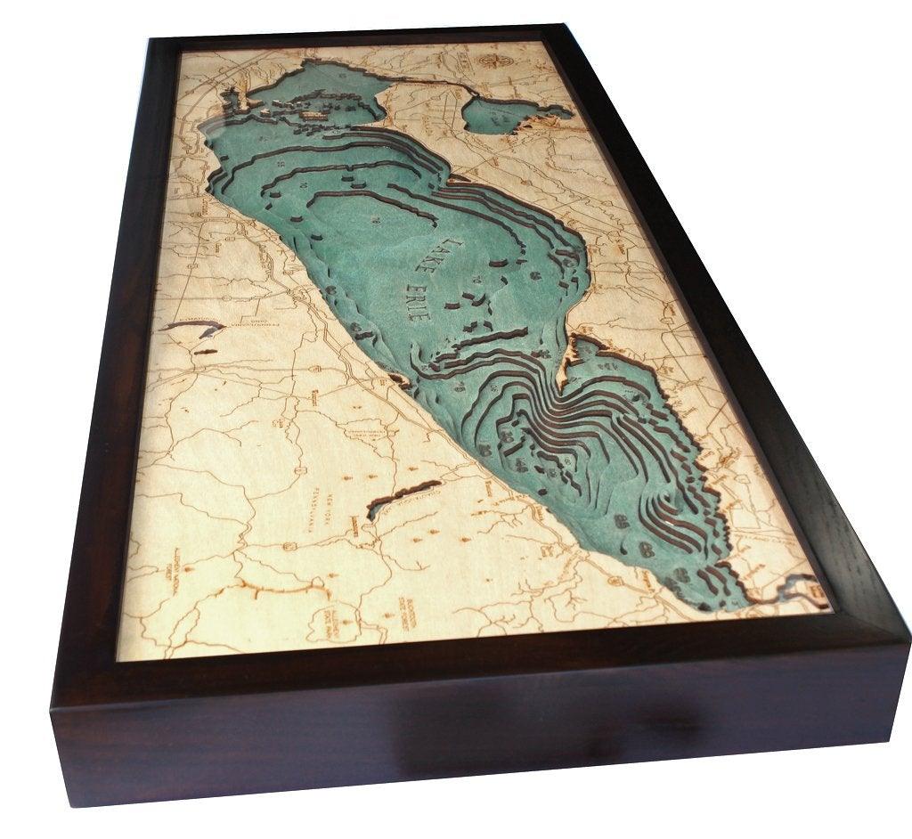 Michael Enterprises Inc./Worldchart.com WOOD CHART - Lake Erie Wood Chart