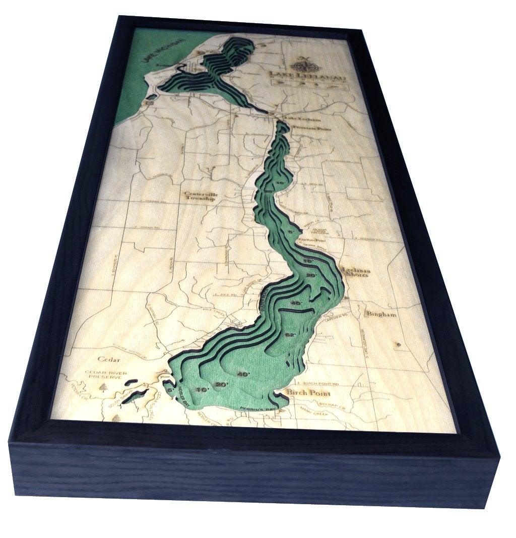 Michael Enterprises Inc./Worldchart.com WOOD CHART - Lake Leelanau Wood Chart