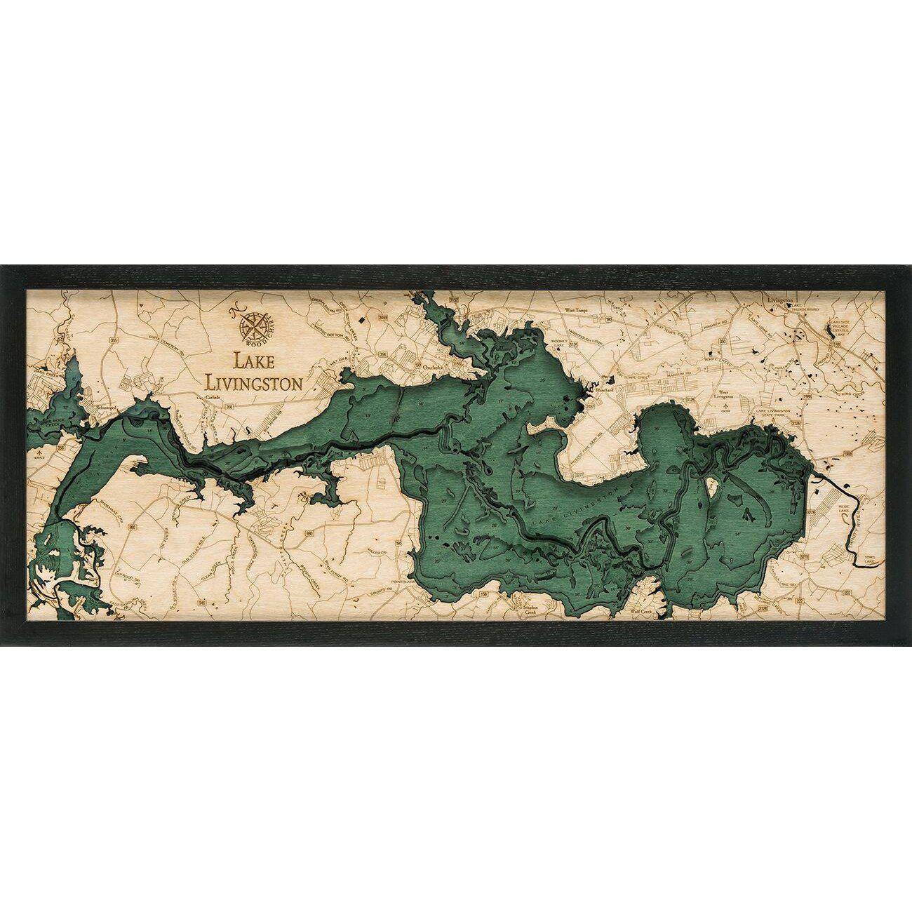 Michael Enterprises Inc./Worldchart.com WOOD CHART - Lake Livingston Wood Chart