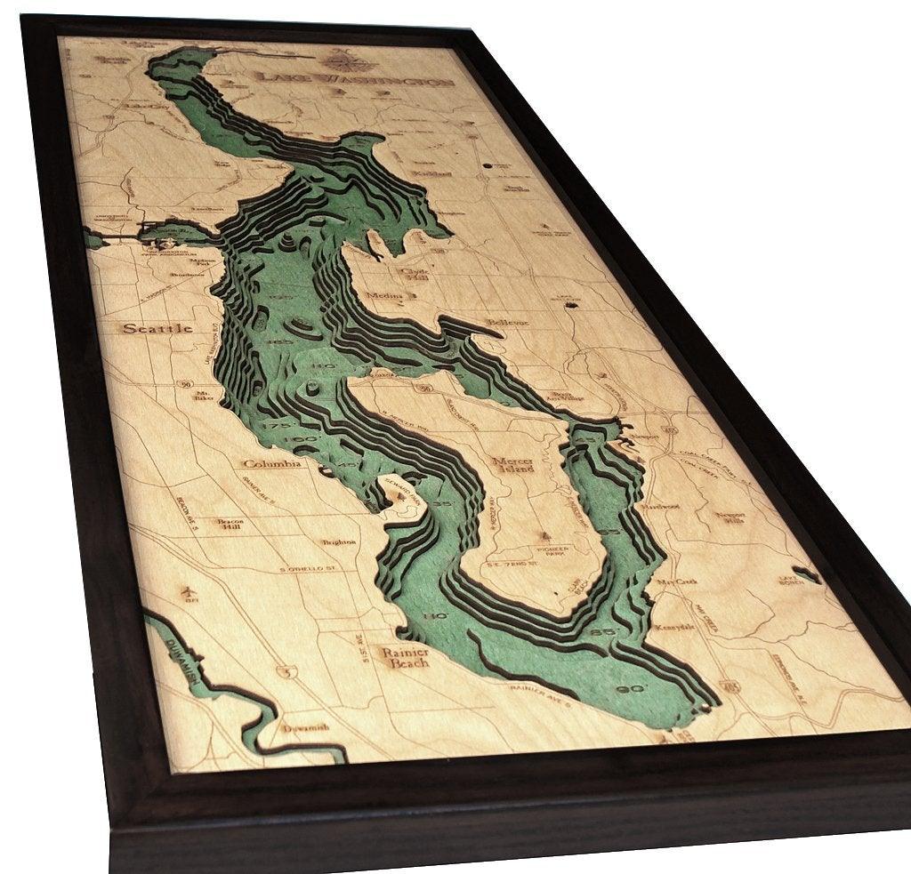 Michael Enterprises Inc./Worldchart.com WOOD CHART - Lake Washington Wood Chart