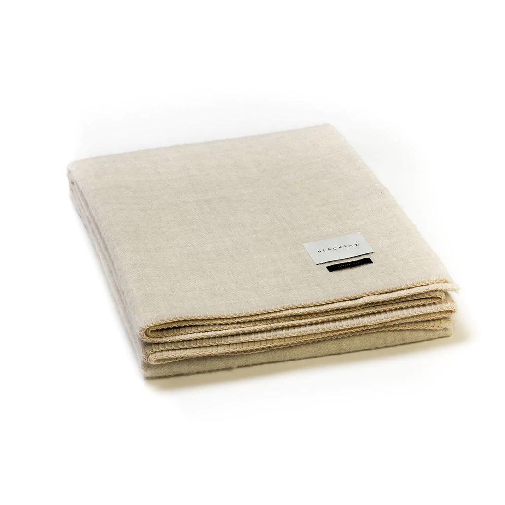 BLACKSAW TEXTILES - LottaLove Reversible Throw - Shoji/Ivory