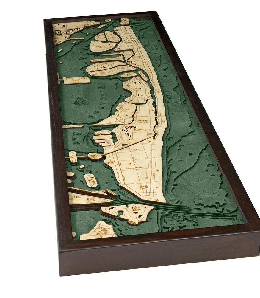 Michael Enterprises Inc./Worldchart.com WOOD CHART - Miami Beach Wood Chart