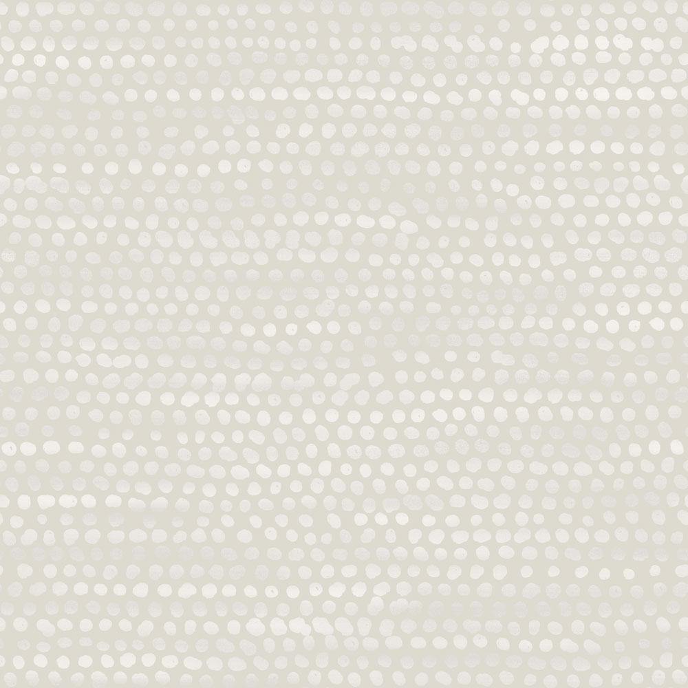 Tempaper Designs LIFESTYLE - Moire Dots Pearl Grey Peel and Stick Wallpaper