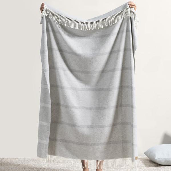 Lands Downunder TEXTILES - Montauk Stripe Herringbone Throw