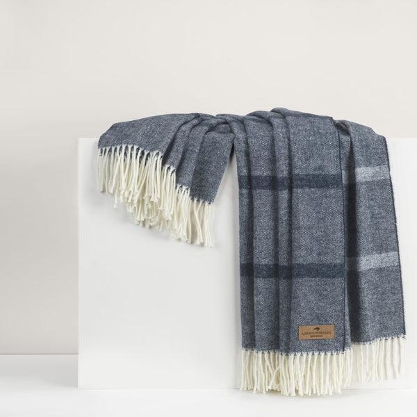 Lands Downunder TEXTILES - Montauk Stripe Herringbone Throw