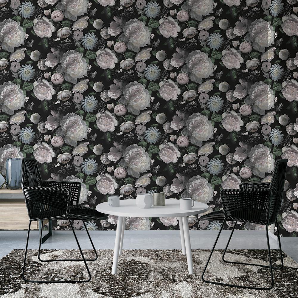 Tempaper Designs LIFESTYLE - Moody Floral Peel and Stick Wallpaper