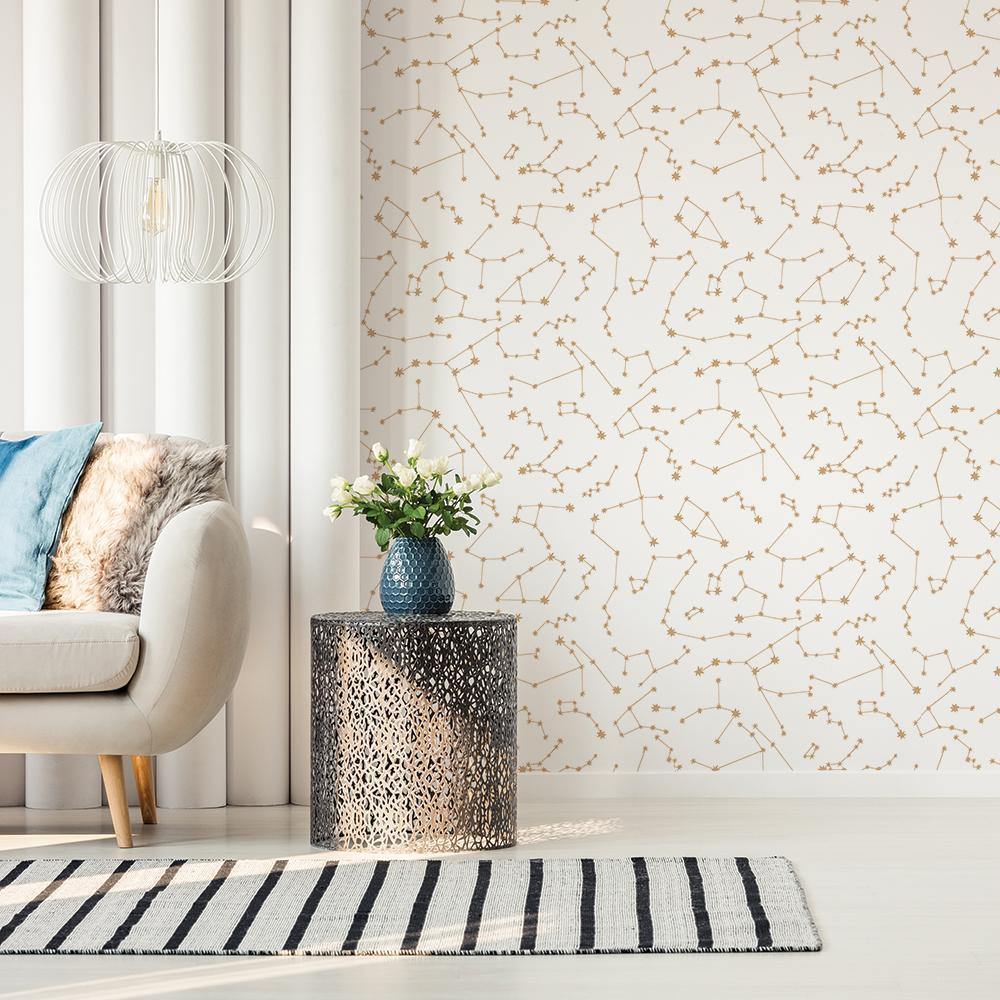 Tempaper Designs LIFESTYLE - Novogratz Constellations Frost Peel and Stick Wallpaper