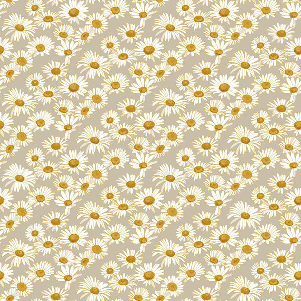 Tempaper Designs LIFESTYLE - Novogratz Daisies Greige Peel and Stick Wallpaper