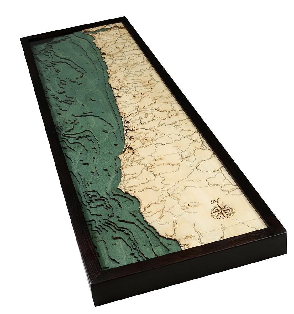 Michael Enterprises Inc./Worldchart.com WOOD CHART - Oregon Coast Wood Chart