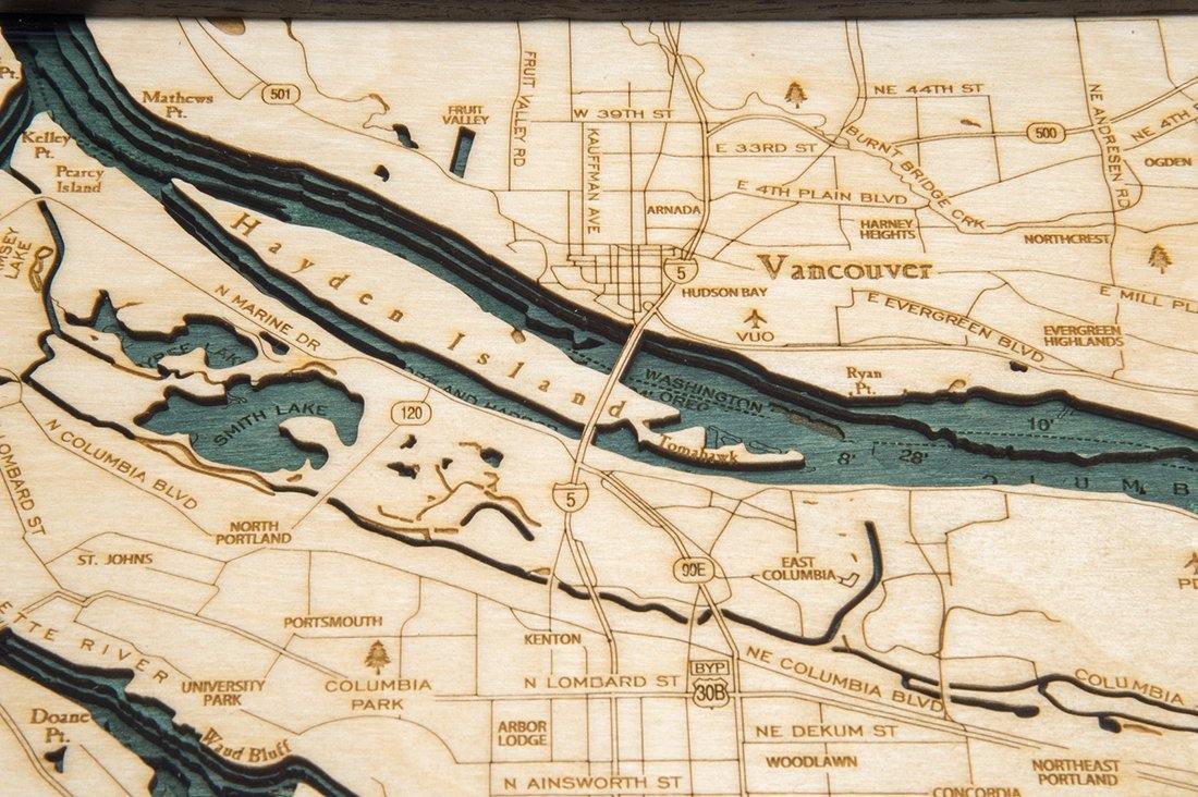 Michael Enterprises Inc./Worldchart.com WOOD CHART - Portland, Oregon Wood Chart