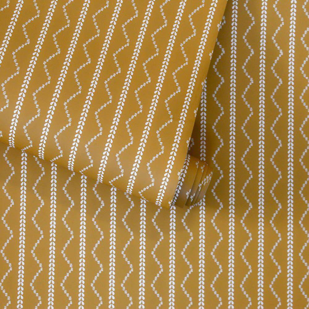 Tempaper Designs LIFESTYLE - Rick Rack Stripe Aztec Gold Peel and Stick Wallpaper