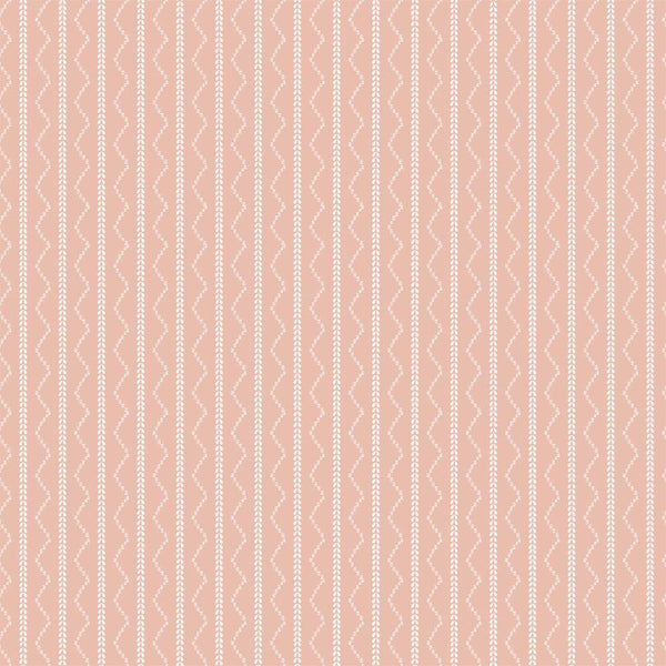 Tempaper Designs LIFESTYLE - Rick Rack Stripe Grateful Pink Peel and Stick Wallpaper