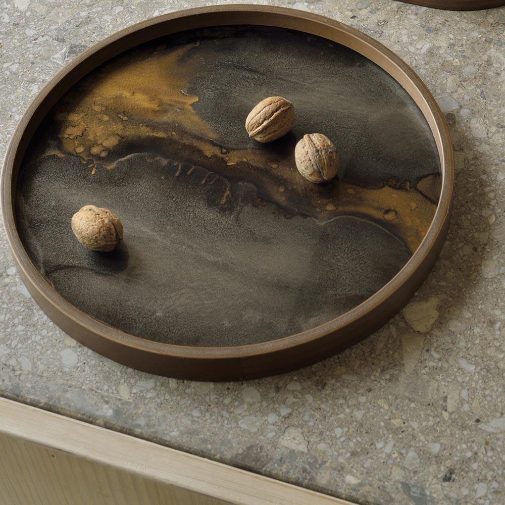 Ethnicraft DECORATIVE - Bronze Organic Round Mini Tray