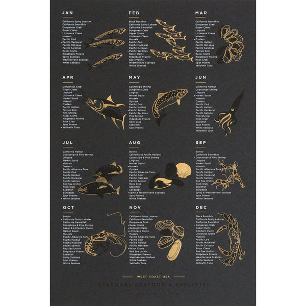 Young America Creative GALLERY - Seasonal Seafood Calendar