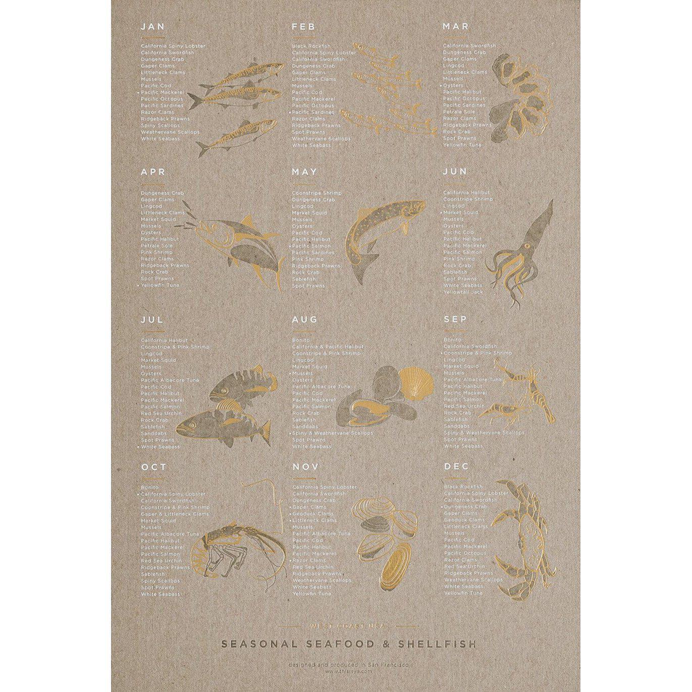 Young America Creative GALLERY - Seasonal Seafood Calendar