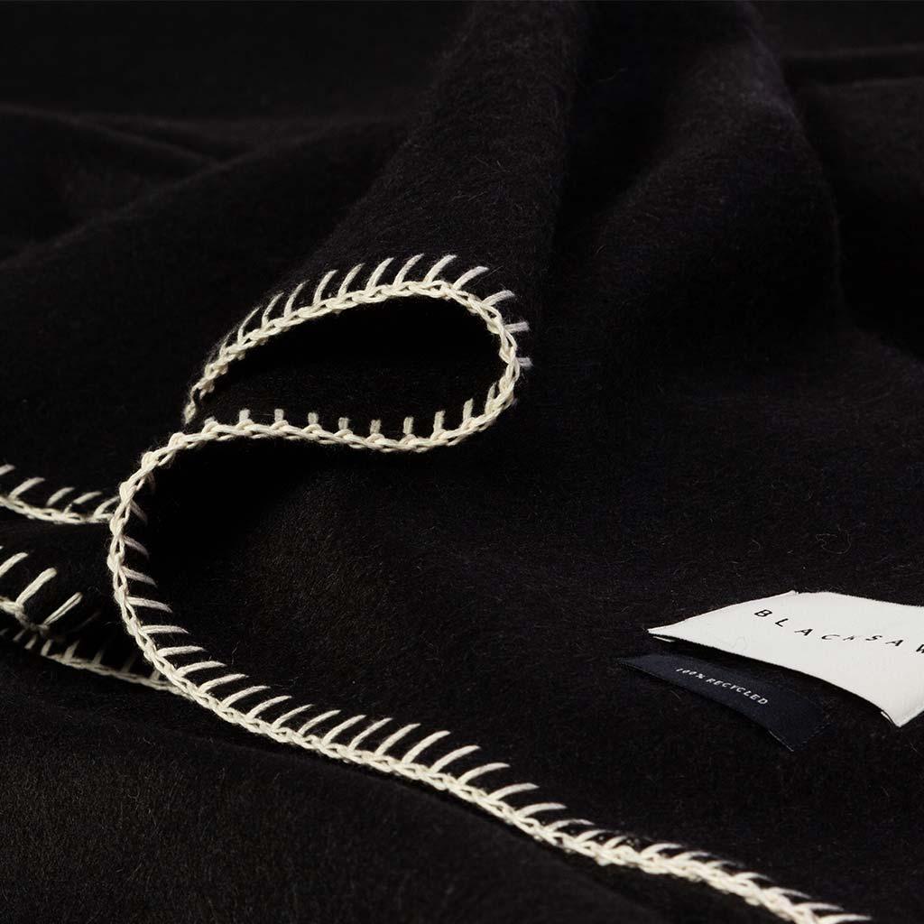 BLACKSAW TEXTILES - The Siempre Recycled Blanket - Speakeasy All Black