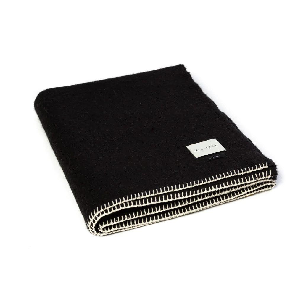 BLACKSAW TEXTILES - The Siempre Recycled Blanket - Speakeasy All Black