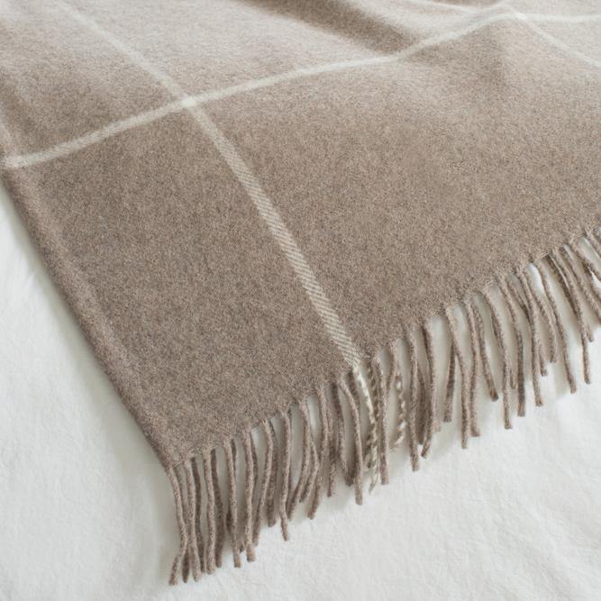 Lands Downunder TEXTILES - Cashmere Windowpane Throw