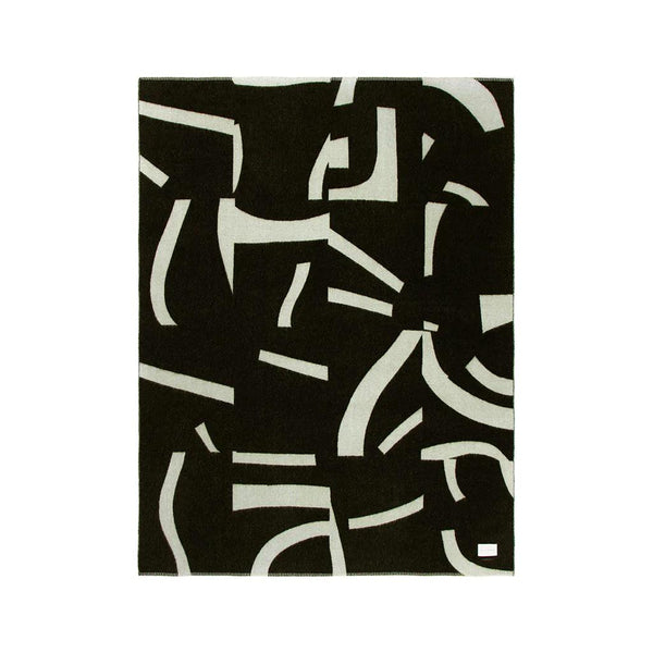 BLACKSAW TEXTILES - Visions Reversible Throw - Black/Ivory