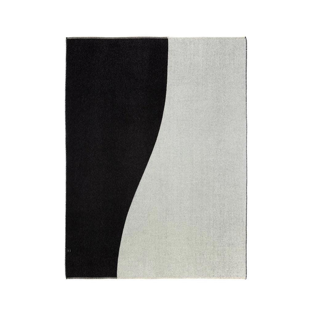 BLACKSAW TEXTILES - Yin Reversible Throw - Black/Ivory