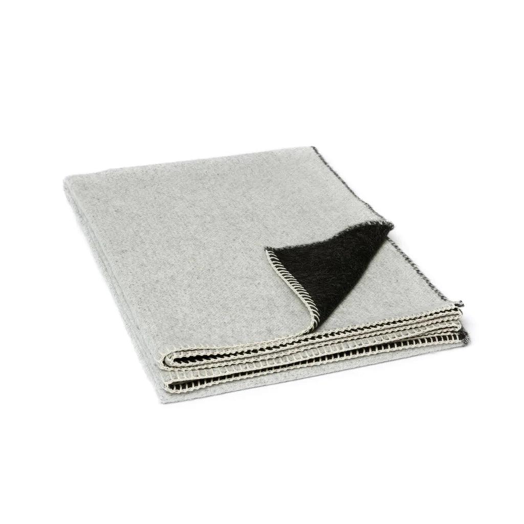 BLACKSAW TEXTILES - Yin Reversible Throw - Black/Ivory